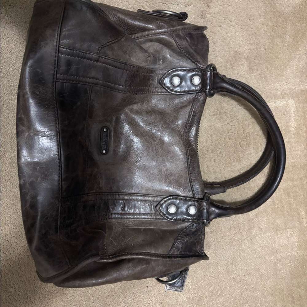 Frye Dark Brown Leather Duffel Bag